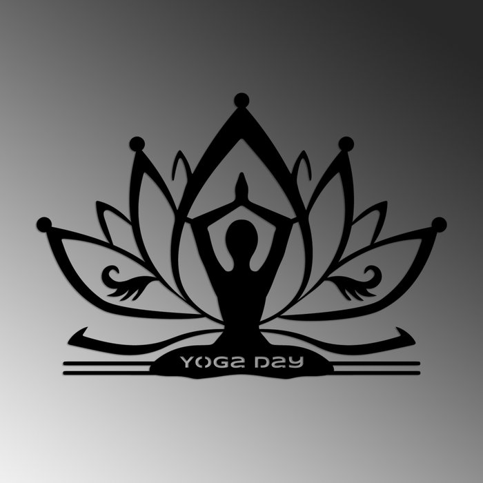 Wallity Yoga 30 Escultura de pared en Negro Wallity Yoga 30 Escultura de pared en Negro